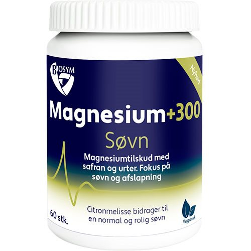 Biosym Magnesium 300 Søvn 60 Kapsler