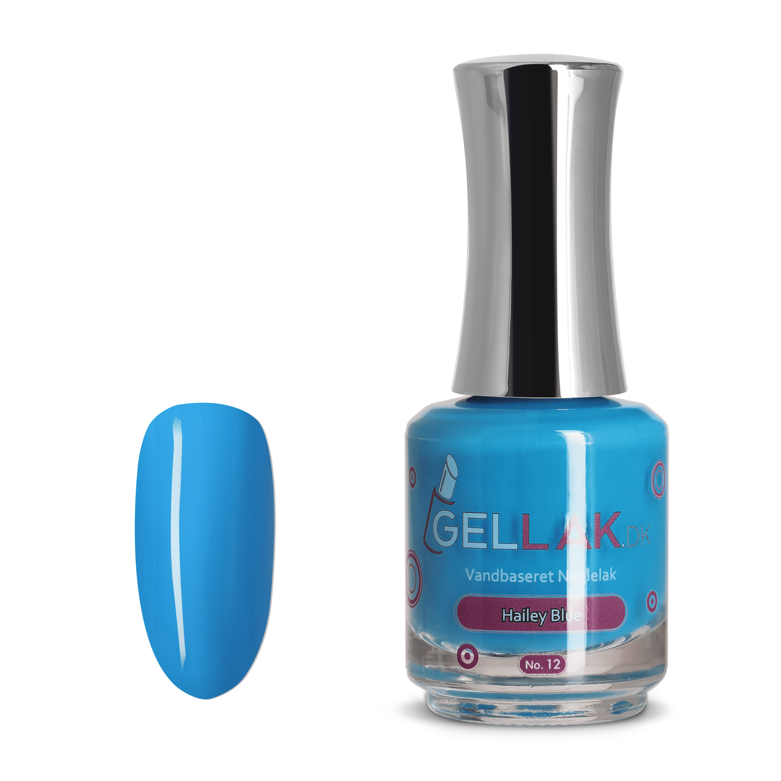 Blå Vandbaseret Neglelak Quot Hailey Blue Quot No 12 15 Ml Gellak Dk