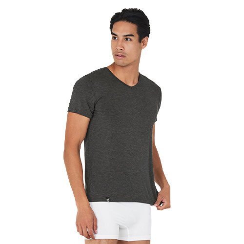Boody Men -neck -shirt Dark Marl Str