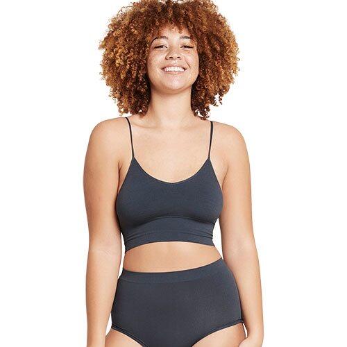 Boody Ribbed Low Back Bra Storm Str Lyolyte