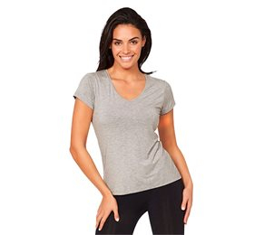 Boody  -shirt Dame  -hals Lysegrå Str     Bull  1stk