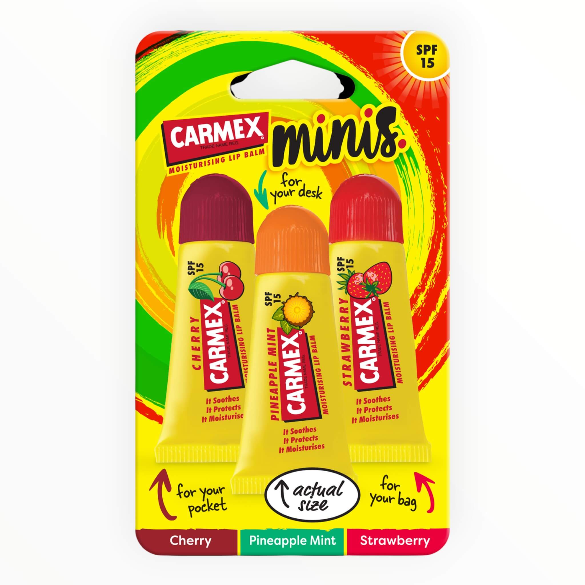 Carmex Læbepomade  Mini Tubes  Spf 15