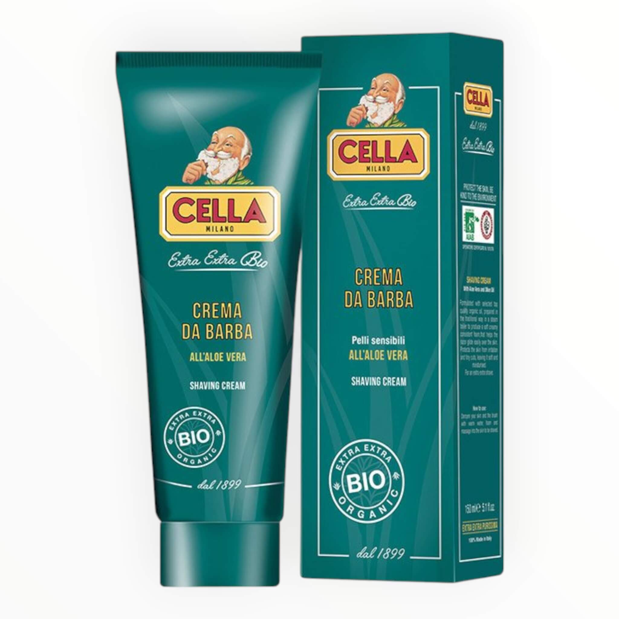 Cella Milano Bio Barbercreme  Aloe Vera  150 Ml