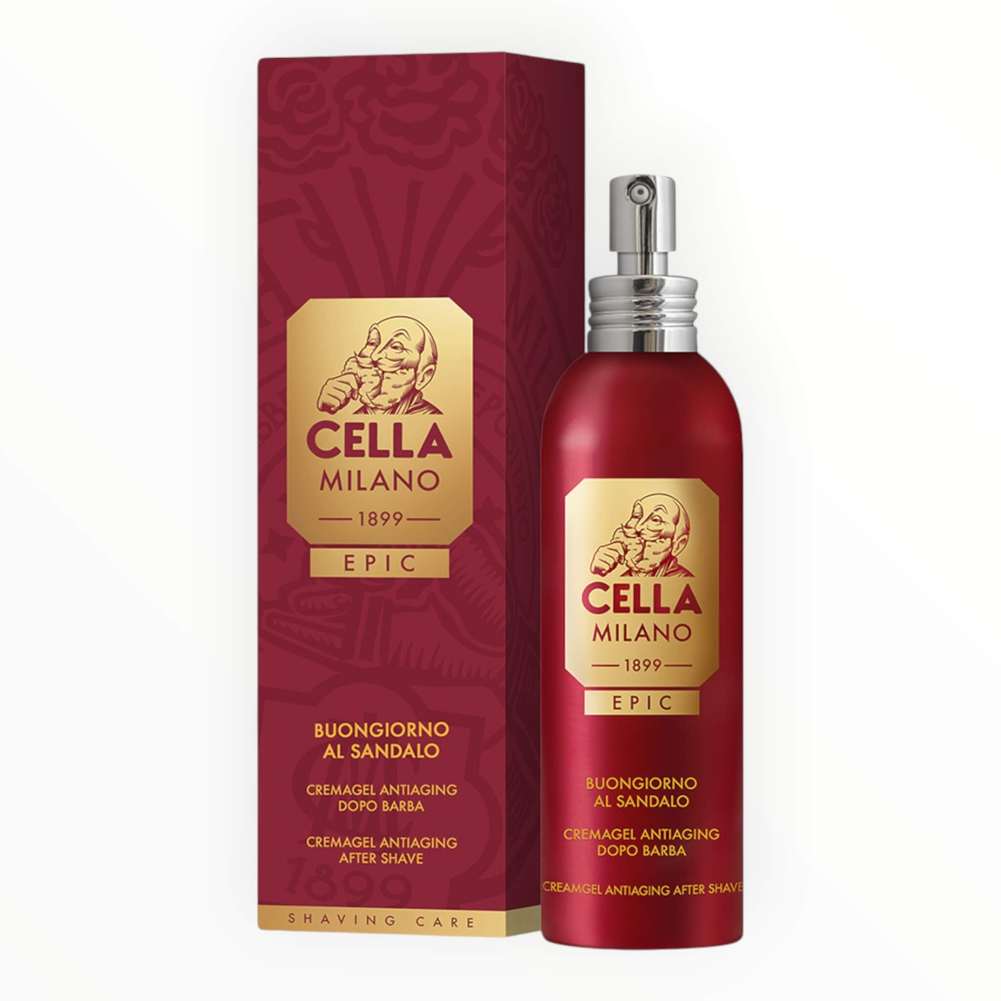 Cella Milano Epic Aftershave Cream Gel  Anti-aging  Buongiorno Al Sandalo  100 Ml