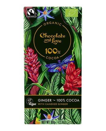Chocolate And Love Chokolade 100  Kakao Med Kandiseret Ingefær    80g