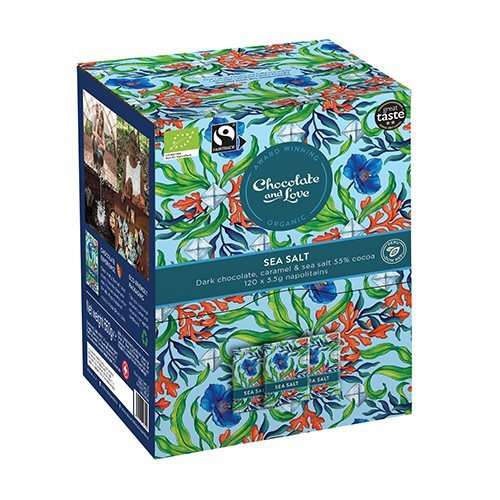 Chocolate And Love Sea Salt Dispenser Box 120x5 5g Chokolader 660g