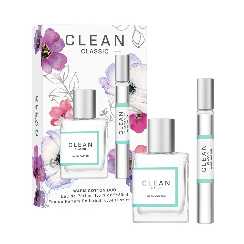 Clean Gift Set Classic Warm Cotton Duo Edp 30 Ml Rollerball 10 Ml