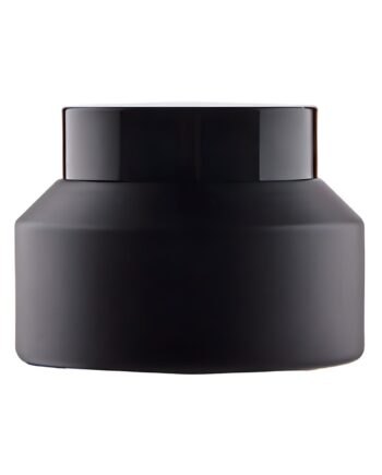 100 Ml  Sort Glas Creme Bøtte Med Sort Låg