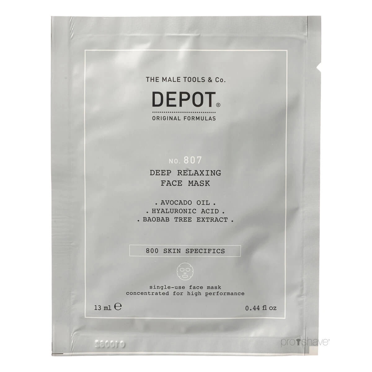 Depot The Male Tools Co Deep Relaxing Face Mask No 807 Stk