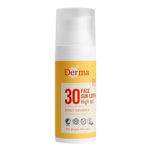 Derma Solcreme Ansigt Spf 30 Høj Beskyttelse 50 Ml