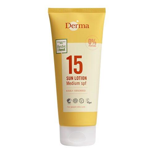 Derma Solcreme Mellem Beskyttelse Faktor 15 200 Ml