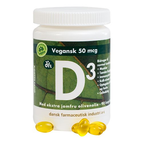 Dfi D3 Vitamin 50 Mcg Vegansk  90 Kap   40