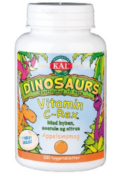 Dinosaurs Vit   -rex Tygge Børn 100 Tabl