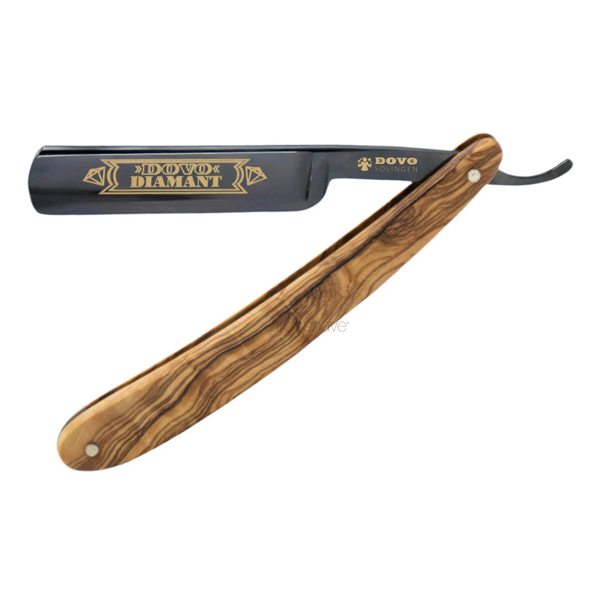 Dovo Solingen Straight Razor Round Nose Diamant Oliventræ