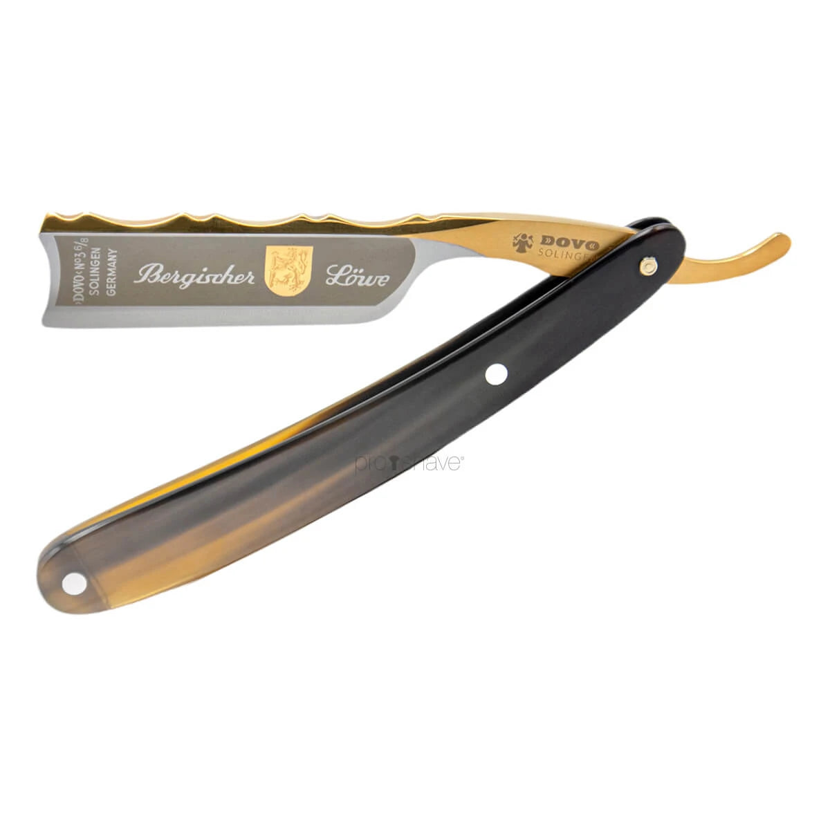 Dovo Solingen Straight Razor Spanish Point Bergischer Löwe Horn