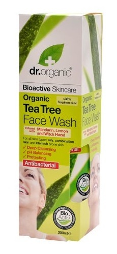 Dr  Organic Face Wash Tea Tree 200ml