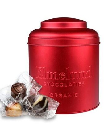 Elmelund Tin Rød 15 Stk Ass  Fyldte Chokolader    150g