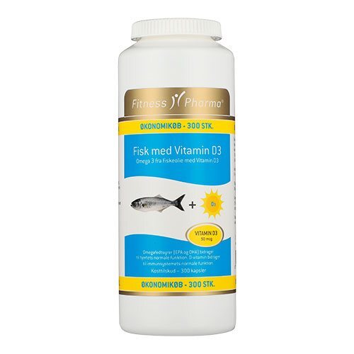 Fisk Med Vitamin D3 Fitness Pharma 300 Kapsler