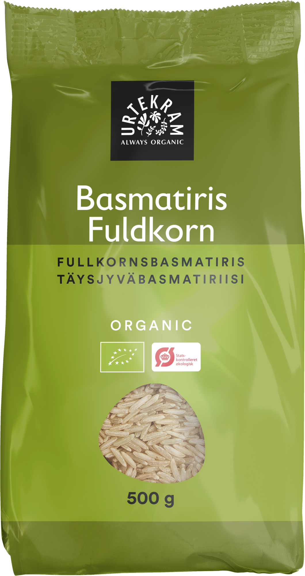 Fuldkorns Basmatiris økologiske 500 Gram