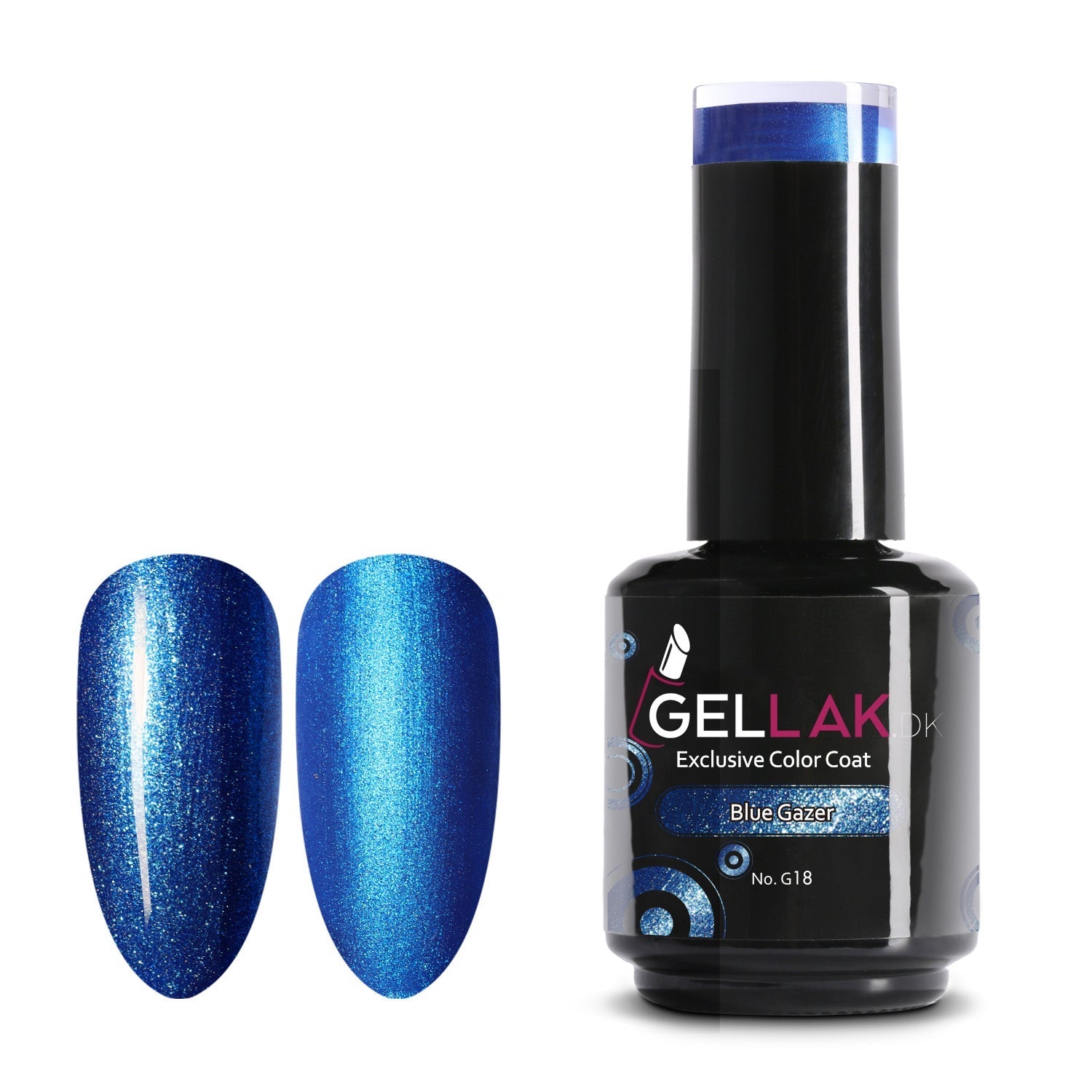 Gel Neglelak Blå 15 Ml Blue Gazer No G18 Gellak Dk