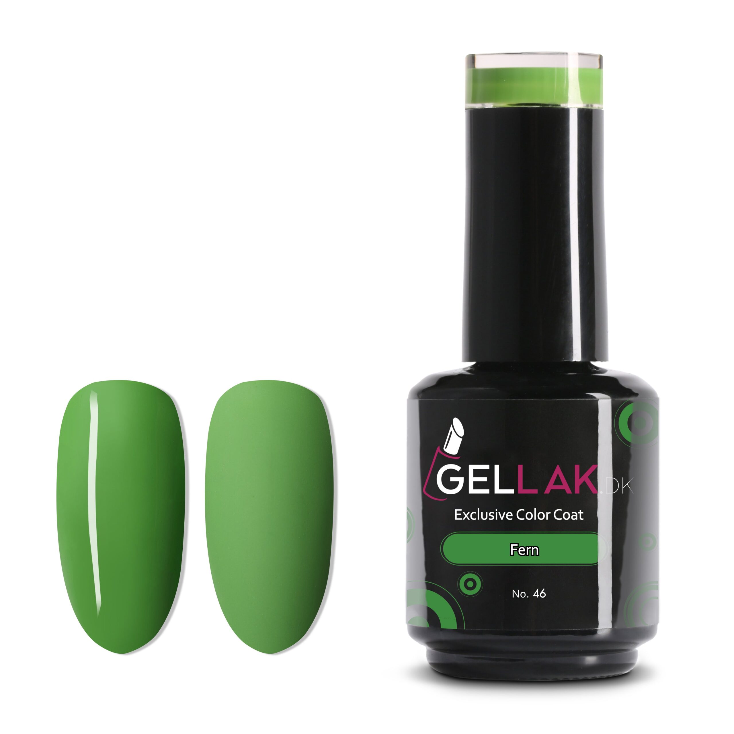 Gel Neglelak Grøn 15 Ml Fern No 46 Gellak Dk