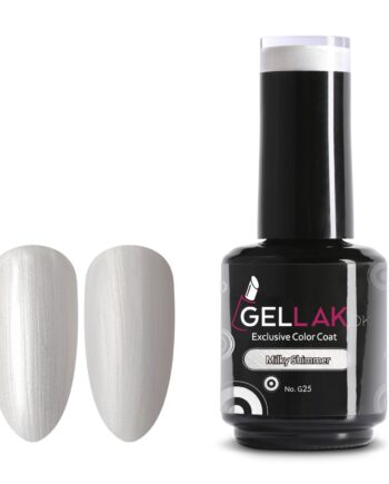 Gel Neglelak Hvid Shimmer   15 Ml   Milky Shimmer No  G25   Gellak Dk