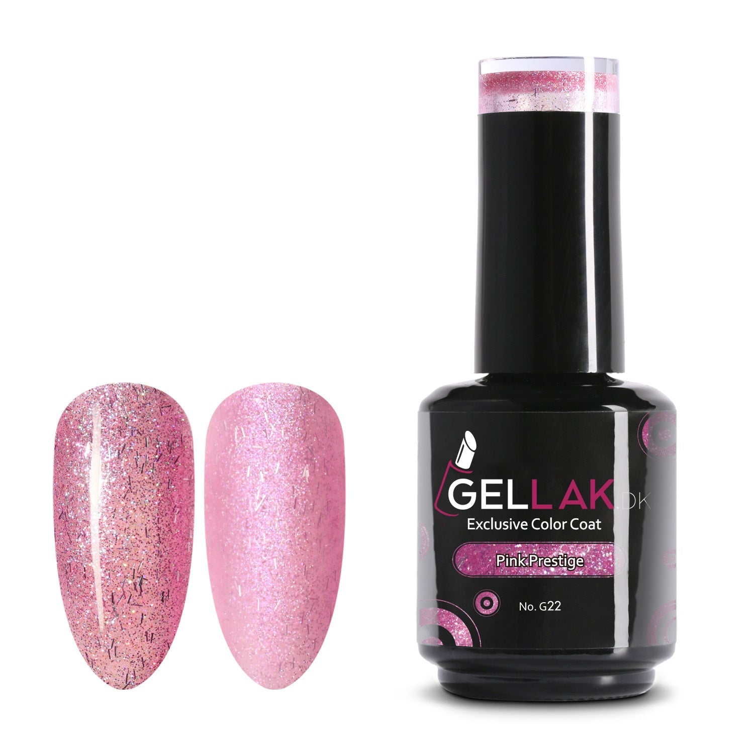 Gel Neglelak Lyserød 15 Ml Pink Prestige No G22 Gellak Dk