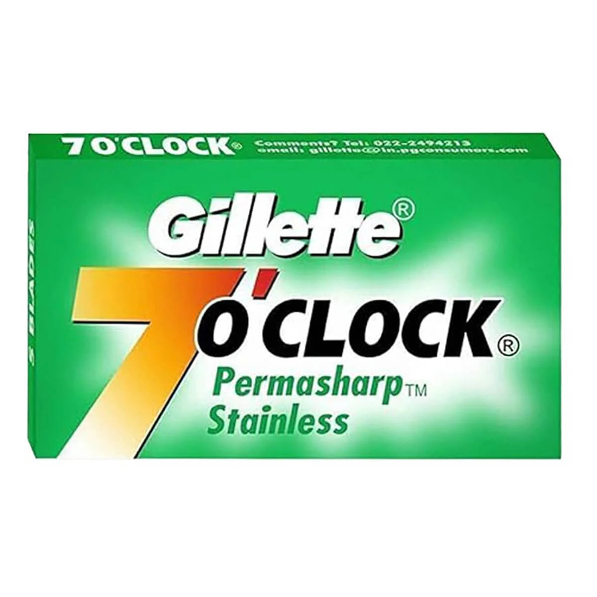 Gillette     Apos Clock Permasharp Stainless De-barberblade  Grøn  10 Stk