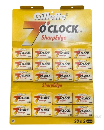 Gillette     Apos Clock Sharpedge De-barberblade  Gul    Stang  20x5 Stk   100 Stk