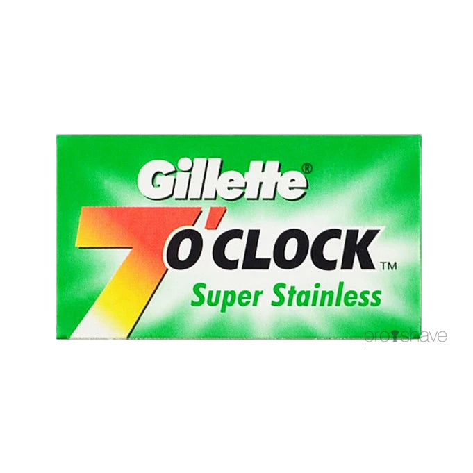 Gillette     Apos Clock Super Stainless De-barberblade  Grøn  2x5 Stk   10 Stk