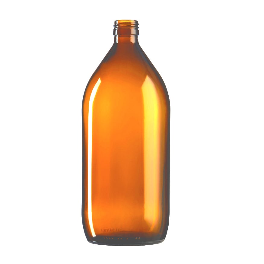 1000 Ml  Brun Glasflaske 28 410