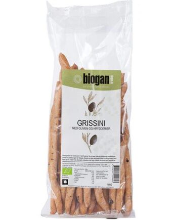Grissini    Oliven Og Krydderier øko  160 Gram