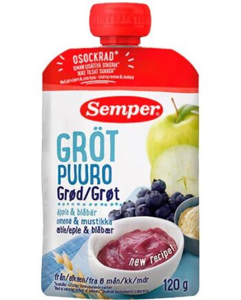 Grød Med Blåbær Og æble Fra   Mdr  120 Gram