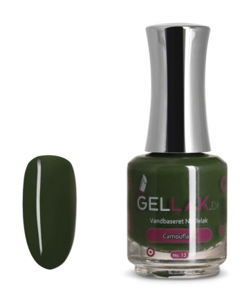 Grøn Vandbaseret Neglelak    Quot Camouflage Quot  No  13   15 Ml   Gellak Dk