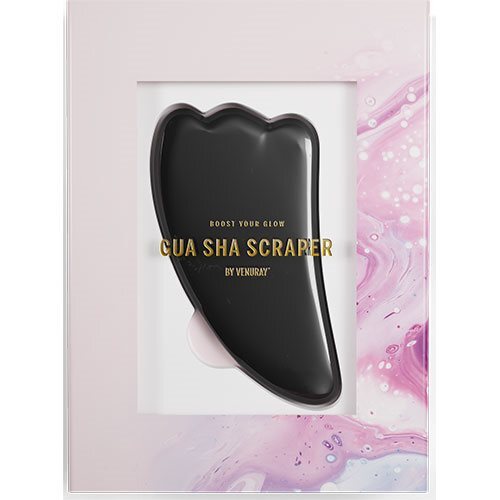 Gua Sha Sten Black Obsidian   Stk