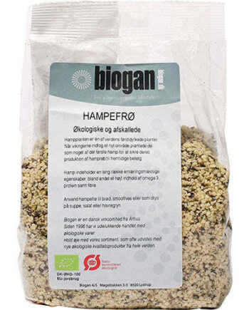 Hampefrø Afskallede øko  400 Gram