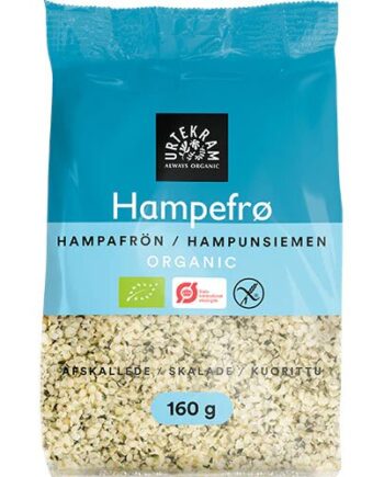 Hampefrø Glutenfri økologisk 160 Gram