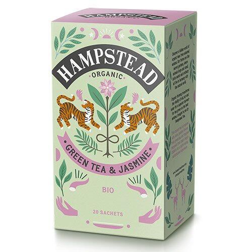 Hampstead Grøn Te   Jasmin økologisk 20 Breve