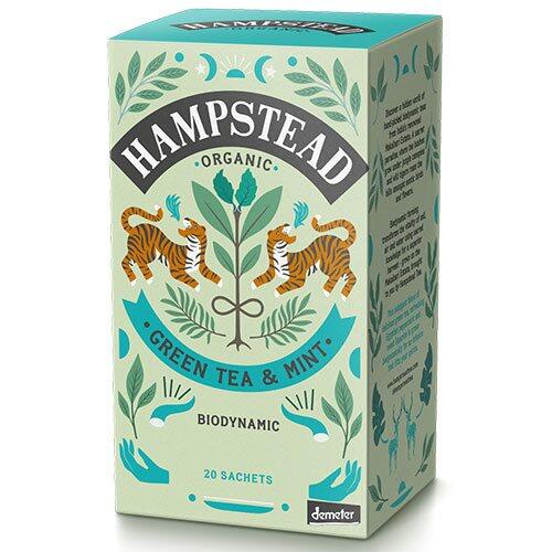 Hampstead Grøn Te   Mint   Demeter 20 Breve