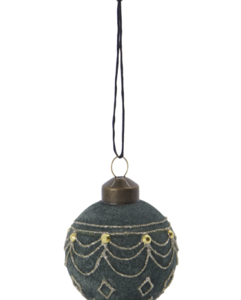 House Doctor Ornament Hdvelour  Støvet Grøn