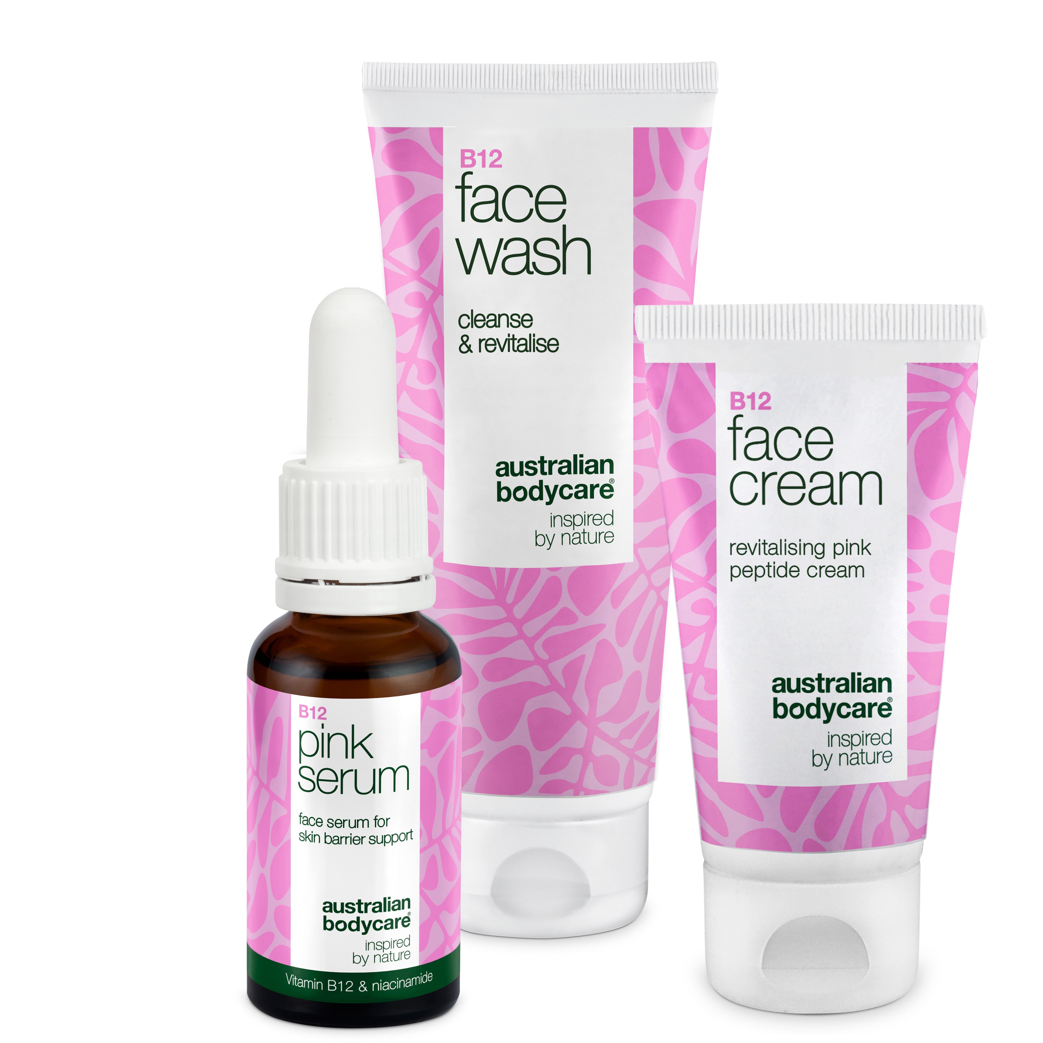 Hudplejesæt Med B12   Ansigtsrens  Serum Og Ansigtscreme    Hudplejesæt Med B12 For Glat Og Sund Hud  Indeholder Rens  Serum Og Creme Til Daglig Fugt Og Pleje