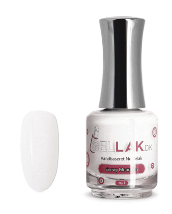 Hvid Vandbaseret Neglelak    Quot Snowy Mountain Quot  No      15 Ml   Gellak Dk