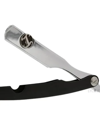 Irving Barber Company Straight Razor  Matte Black   Chrome