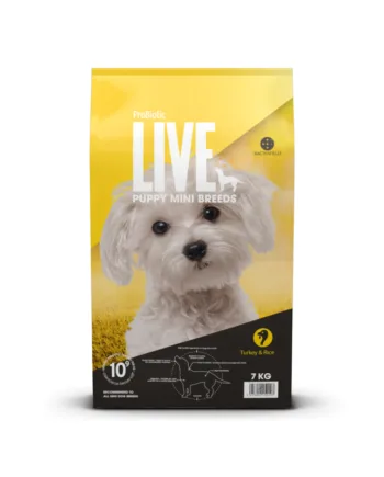 Kg  Probiotic Live Puppy Mini Breeds Hvalpefoder Med Kalkun Til Små Hunderacer