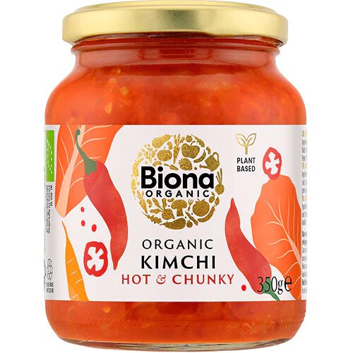 Kimchi Hot Chunky økologisk 350 Gram