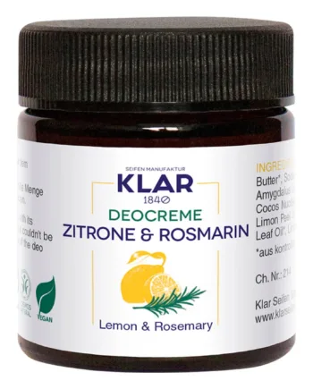Klar Seifen Deodorant Creme  Citron   Rosmarin  30 Ml