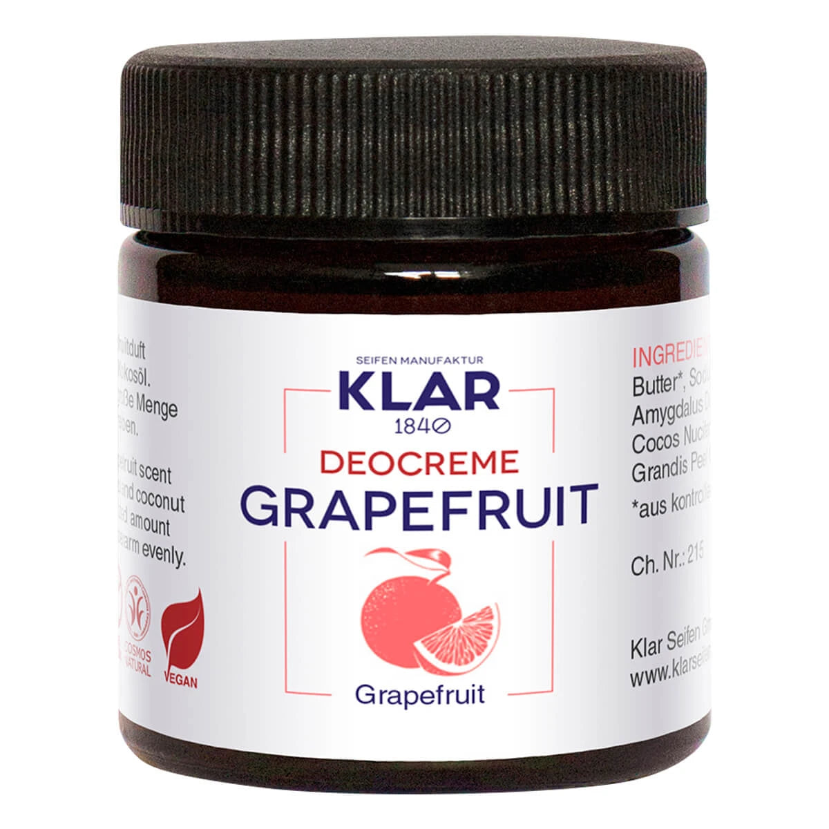 Klar Seifen Deodorant Creme Grapefrugt 30 Ml