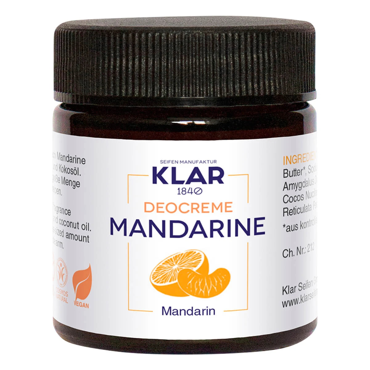 Klar Seifen Deodorant Creme Mandarin 30 Ml