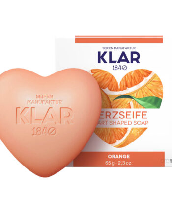 Klar Seifen Hjerteformet Sæbe  Appelsin  65 Gr