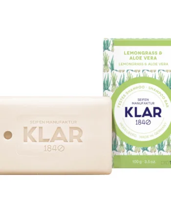 Klar Seifen Shampoo Bar  Citrongræs   Aloe Vera  100 Gr